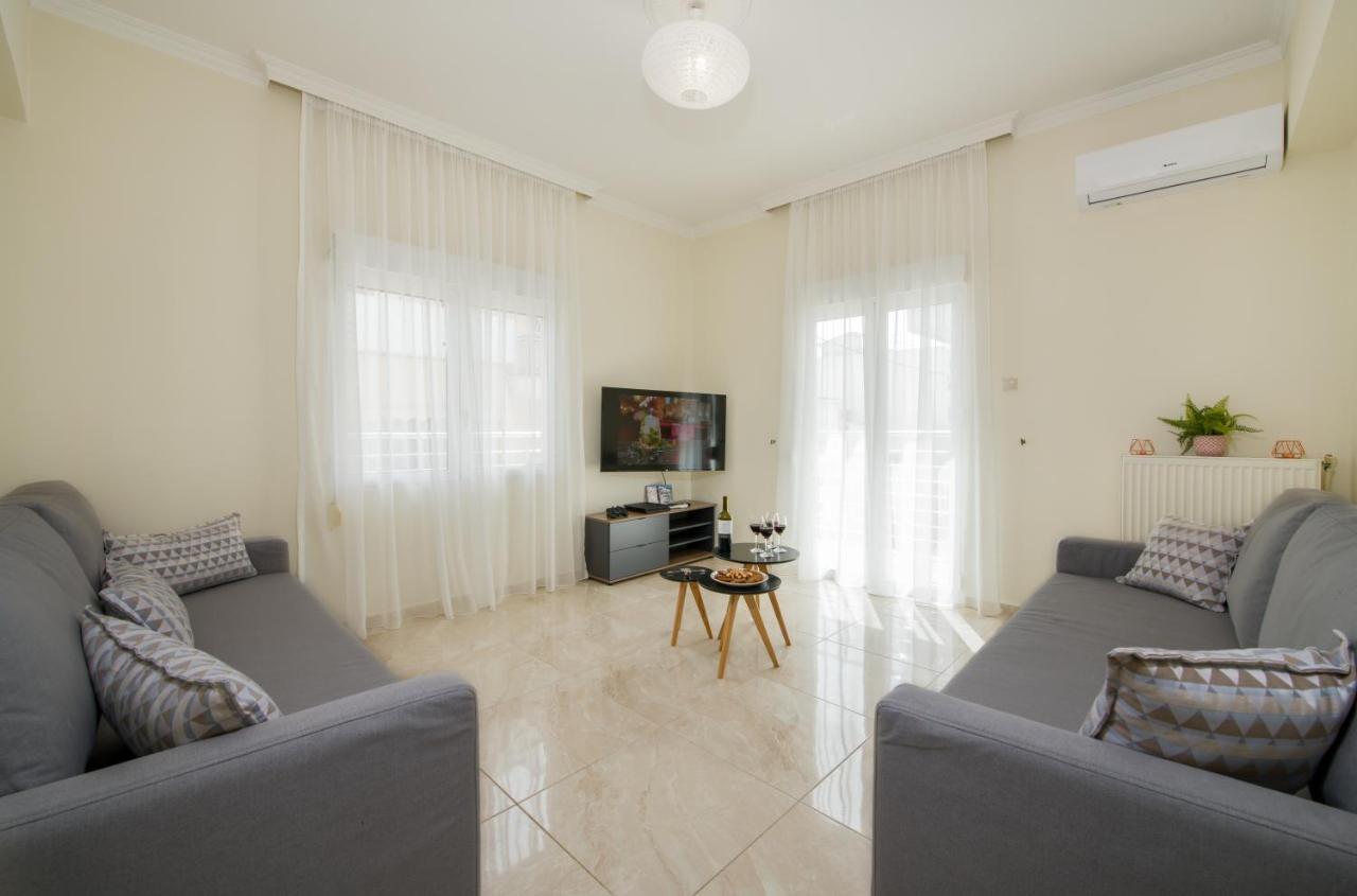 Center Manolia Dream 3 Bedroom Apartment 100M Away From The Beach Ханья Экстерьер фото